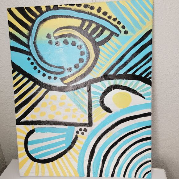 Original Painting Canvas Abstract art Design Floating Atmosphere Set of 3 Modern - Picture 12 of 15